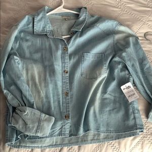 Jean long sleeve button up